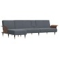 vidaXL Sofá cama en forma de L terciopelo gris oscuro 279x140x70 cm