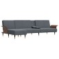 vidaXL Sofá cama en forma de L terciopelo gris oscuro 279x140x70 cm
