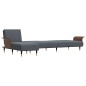 vidaXL Sofá cama en forma de L terciopelo gris oscuro 279x140x70 cm