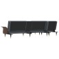 vidaXL Sofá cama en forma de L terciopelo gris oscuro 279x140x70 cm
