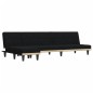 vidaXL Sofá cama en forma de L tela negro 255x140x70 cm vidaXL Sofá cama en forma de L tela negro 255x140x70 cm