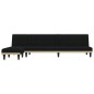 vidaXL Sofá cama en forma de L tela negro 255x140x70 cm vidaXL Sofá cama en forma de L tela negro 255x140x70 cm