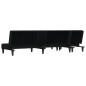vidaXL Sofá cama en forma de L tela negro 255x140x70 cm vidaXL Sofá cama en forma de L tela negro 255x140x70 cm