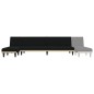 vidaXL Sofá cama en forma de L tela negro 255x140x70 cm vidaXL Sofá cama en forma de L tela negro 255x140x70 cm