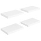 vidaXL Estantes flotantes de pared 4 uds MDF blanco 40x23x3,8 cm