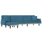 vidaXL Sofá cama en forma de L terciopelo azul 271x140x70 cm vidaXL Sofá cama en forma de L terciopelo azul 271x140x70 cm