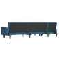 vidaXL Sofá cama en forma de L terciopelo azul 271x140x70 cm vidaXL Sofá cama en forma de L terciopelo azul 271x140x70 cm