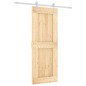 vidaXL Puerta corredera con herrajes madera maciza de pino 80x210 cm vidaXL Puerta corredera con herrajes madera maciza de pino 80x210 cm