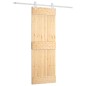 vidaXL Puerta corredera con herrajes madera maciza de pino 70x210 cm vidaXL Puerta corredera con herrajes madera maciza de pino 70x210 cm
