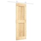 vidaXL Puerta corredera con herrajes madera maciza de pino 70x210 cm vidaXL Puerta corredera con herrajes madera maciza de pino 70x210 cm