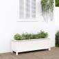 vidaXL Arriate elevado de jardín madera de pino blanco 119,5x40x39 cm vidaXL Arriate elevado de jardín madera de pino blanco 119,5x40x39 cm