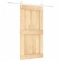 vidaXL Puerta corredera con herrajes madera maciza de pino 100x210 cm vidaXL Puerta corredera con herrajes madera maciza de pino 100x210 cm
