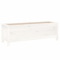 vidaXL Arriate elevado de jardín madera de pino blanco 119,5x40x39 cm