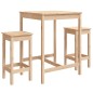 vidaXL Set de mesa y taburetes altos 3 piezas madera maciza de pino vidaXL Set de mesa y taburetes altos 3 piezas madera maciza de pino