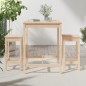 vidaXL Set de mesa y taburetes altos 3 piezas madera maciza de pino vidaXL Set de mesa y taburetes altos 3 piezas madera maciza de pino