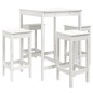 vidaXL Set de mesa y taburetes altos jardín 5 pzas madera pino blanco vidaXL Set de mesa y taburetes altos jardín 5 pzas madera pino blanco
