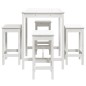 vidaXL Set de mesa y taburetes altos jardín 5 pzas madera pino blanco vidaXL Set de mesa y taburetes altos jardín 5 pzas madera pino blanco
