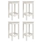 vidaXL Set de mesa y taburetes altos jardín 5 pzas madera pino blanco vidaXL Set de mesa y taburetes altos jardín 5 pzas madera pino blanco