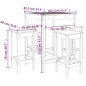vidaXL Set de mesa y taburetes altos jardín 5 pzas madera pino blanco vidaXL Set de mesa y taburetes altos jardín 5 pzas madera pino blanco