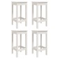 vidaXL Set de mesa y taburetes altos jardín 5 pzas madera pino blanco