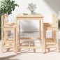 vidaXL Mesa y taburetes altos jardín 5 piezas madera maciza de pino vidaXL Mesa y taburetes altos jardín 5 piezas madera maciza de pino