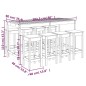 vidaXL Mesa y taburetes altos jardín 9 piezas madera maciza de pino vidaXL Mesa y taburetes altos jardín 9 piezas madera maciza de pino