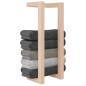 vidaXL Toallero de madera maciza de pino 23x18x60 cm vidaXL Toallero de madera maciza de pino 23x18x60 cm