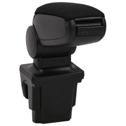 vidaXL Reposabrazos para coche ABS negro 16x32x(35-50,5) cm