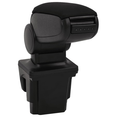 vidaXL Reposabrazos para coche ABS negro 16x32x(35-50,5) cm