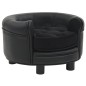 vidaXL Sofá para perros felpa y cuero sintético negro 48x48x32 cm vidaXL Sofá para perros felpa y cuero sintético negro 48x48x32 cm
