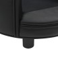 vidaXL Sofá para perros felpa y cuero sintético negro 48x48x32 cm vidaXL Sofá para perros felpa y cuero sintético negro 48x48x32 cm