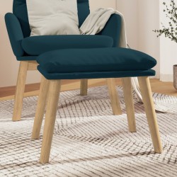 vidaXL Reposapiés de terciopelo azul 45x29,5x35 cm