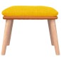 vidaXL Reposapiés tela y cuero sintético amarillo mostaza 45x29,5x35cm vidaXL Reposapiés tela y cuero sintético amarillo mostaza 45x29,5x35cm