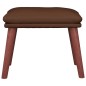 vidaXL Reposapiés cuero sintético marrón 45x29,5x35 cm vidaXL Reposapiés cuero sintético marrón 45x29,5x35 cm