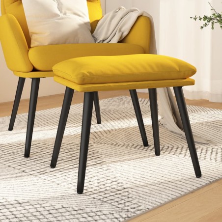 vidaXL Reposapiés de tela amarillo mostaza 45x29,5x35 cm