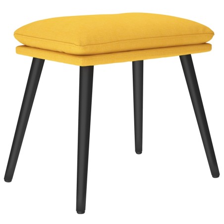 vidaXL Reposapiés de tela amarillo mostaza 45x29,5x35 cm