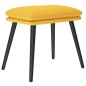 vidaXL Reposapiés de tela amarillo mostaza 45x29,5x35 cm vidaXL Reposapiés de tela amarillo mostaza 45x29,5x35 cm