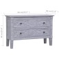 vidaXL Aparador con 2 cajones madera maciza de caoba 90x30x60 cm vidaXL Aparador con 2 cajones madera maciza de caoba 90x30x60 cm