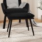 vidaXL Reposapiés tela y cuero sintético negro 45x29,5x35 cm vidaXL Reposapiés tela y cuero sintético negro 45x29,5x35 cm