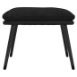 vidaXL Reposapiés tela y cuero sintético negro 45x29,5x35 cm vidaXL Reposapiés tela y cuero sintético negro 45x29,5x35 cm