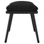 vidaXL Reposapiés tela y cuero sintético negro 45x29,5x35 cm vidaXL Reposapiés tela y cuero sintético negro 45x29,5x35 cm