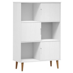 vidaXL Librería MOLDE madera maciza de pino marrón 90x35x133,5 cm