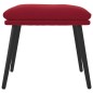 vidaXL Reposapiés de terciopelo rojo vino tinto 45x29,5x35 cm vidaXL Reposapiés de terciopelo rojo vino tinto 45x29,5x35 cm