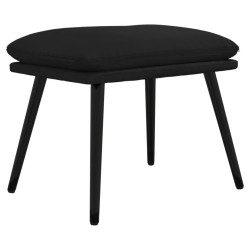 vidaXL Reposapiés cuero sintético brillante negro 45x29,5x35 cm