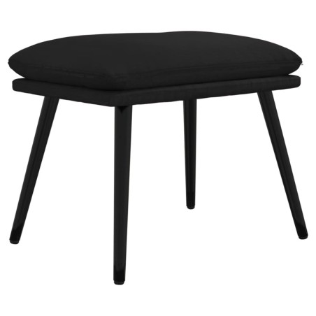 vidaXL Reposapiés cuero sintético brillante negro 45x29,5x35 cm