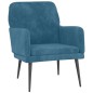 vidaXL Sillón de terciopelo azul 62x79x79 cm vidaXL Sillón de terciopelo azul 62x79x79 cm