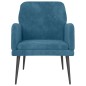 vidaXL Sillón de terciopelo azul 62x79x79 cm vidaXL Sillón de terciopelo azul 62x79x79 cm