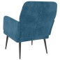 vidaXL Sillón de terciopelo azul 62x79x79 cm vidaXL Sillón de terciopelo azul 62x79x79 cm