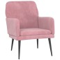 vidaXL Sillón de terciopelo rosa 62x79x79 cm vidaXL Sillón de terciopelo rosa 62x79x79 cm