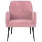 vidaXL Sillón de terciopelo rosa 62x79x79 cm vidaXL Sillón de terciopelo rosa 62x79x79 cm